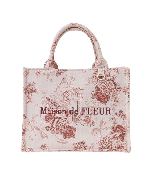 メゾン ド フルール Maison de FLEUR ブランドロゴ刺繍スクエア