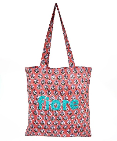 セール40%OFF】A4収納可 トートバッグ ジオメトリック柄 刺繍 セール40%OFF】A4収納可 トートバッグ ジオメトリック柄 刺繍