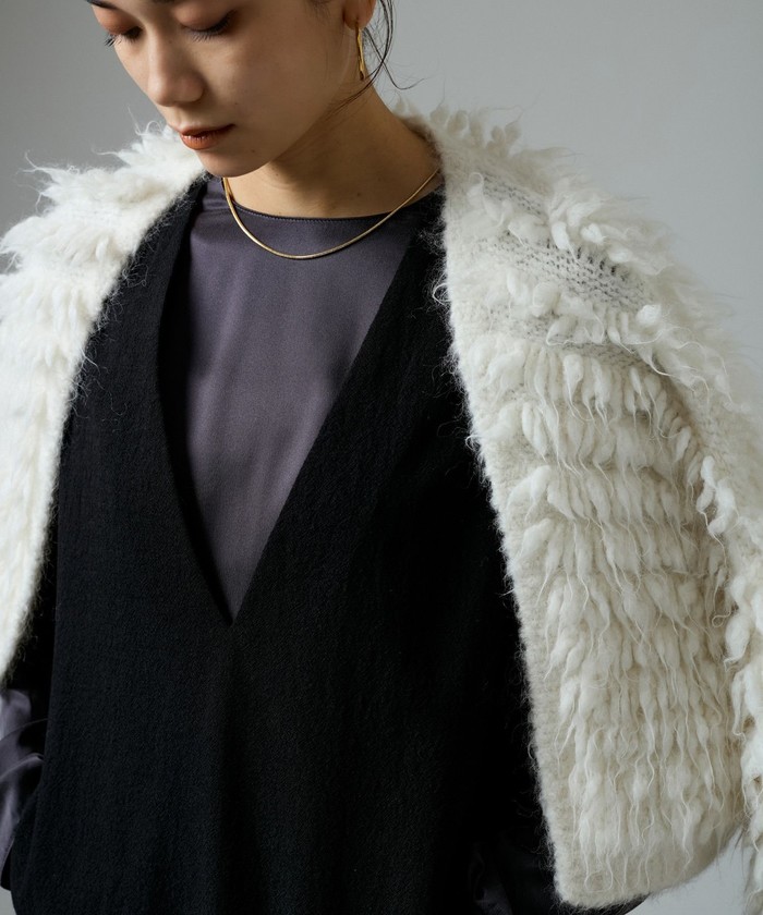 セール 40%OFF】【セットアップ対応】ウール近江晒Vネック