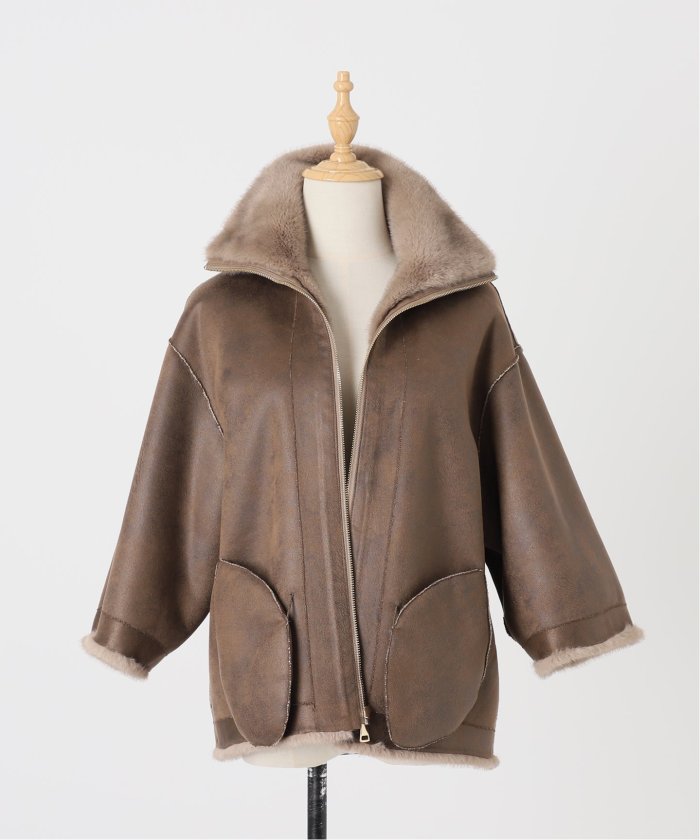 LOU ANDREA/ルーアンドレア ECO-FUR BZ エコファーブルゾン LOU ANDREA/ルーアンドレア ECO-FUR BZ エコファーブルゾン