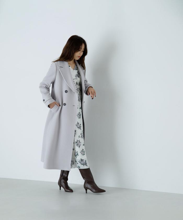 スーパーセール期間限定 セール】ビッグカラーダブルチェスターコート 24AW(506514591 ジャケット・アウター