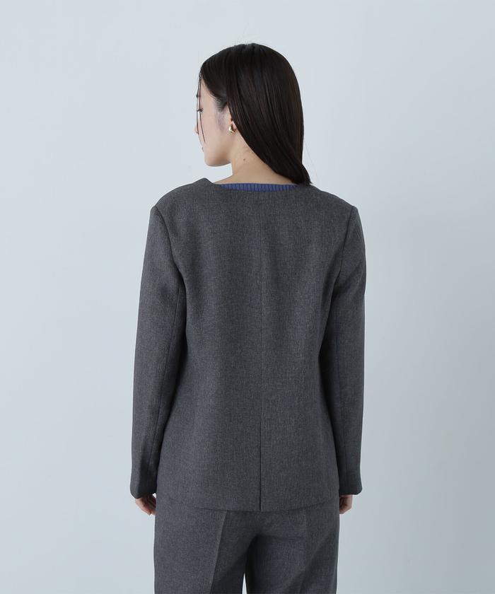 シャークスキン SETUP ノーカラージャケット 24AW(506645722