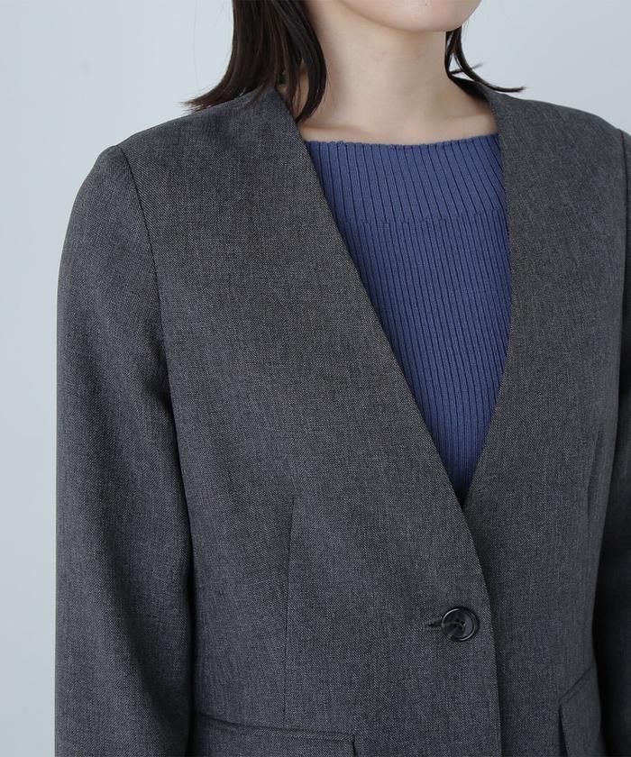 シャークスキン SETUP ノーカラージャケット 24AW(506645722