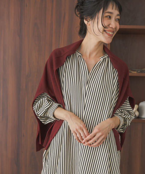 セール 50%OFF】ストライプロングワンピース(506649429