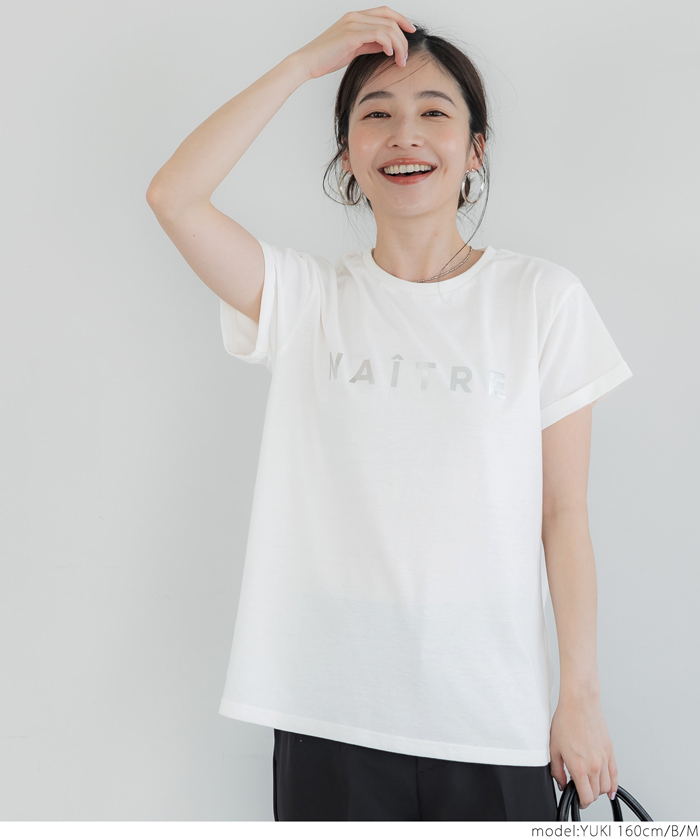売れ筋商品|||アンナ フィールド Tシャツ レディース トップス Print T-shirt - cream 天竺スモールプリントTシャツ tシャツ レディース[品番