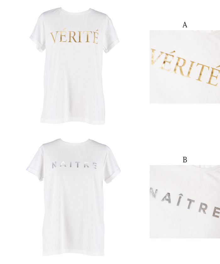★関税込★Golden ★レディースＴシャツ（キナリ）★ ロゴ刺繍半袖Tシャツ(S キナリ): トップス｜Right-on公式