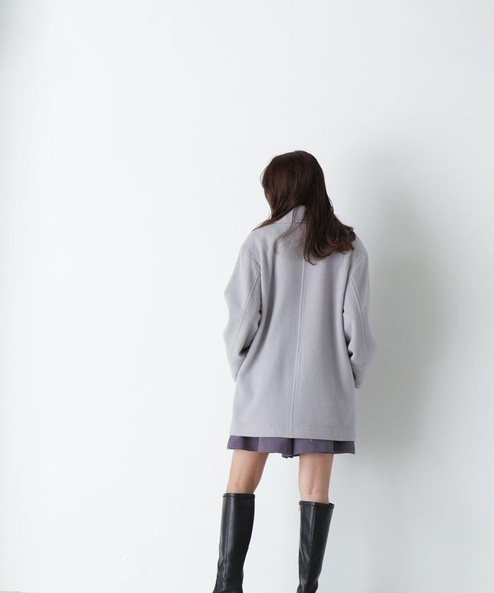 セール 10%OFF】ダブルブレストフォルムミドルコート 24AW
