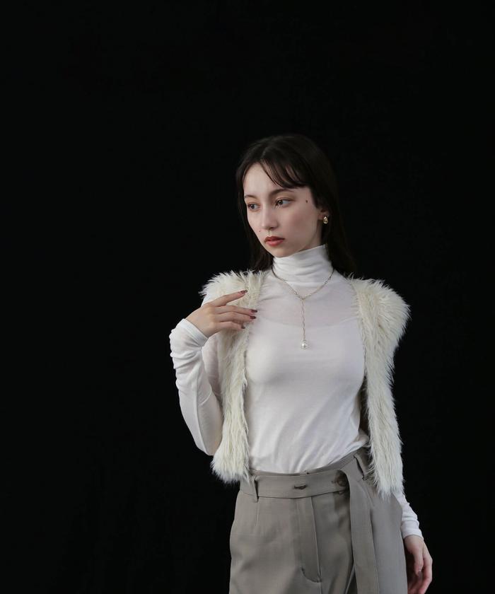 シャギーコンパクトニットベスト【NATURAL BEAUTY BASIC】 楽天市場】【SALE／10%OFF】シャギーコンパクトニットベスト