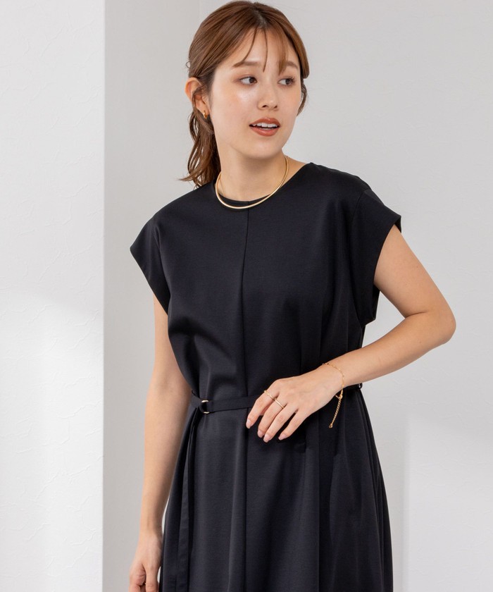 セール 40%OFF】ウォッシャブルポンチフレアワンピース セール 40%OFF】ウォッシャブルポンチフレアワンピース