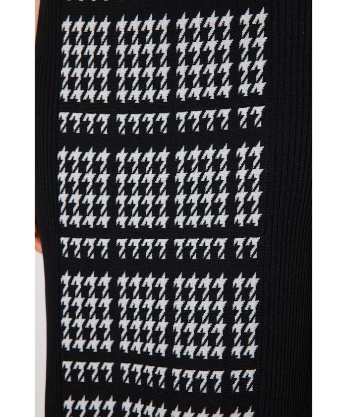 セール 40%OFF】2WAY千鳥パターンタイトニットワンピース