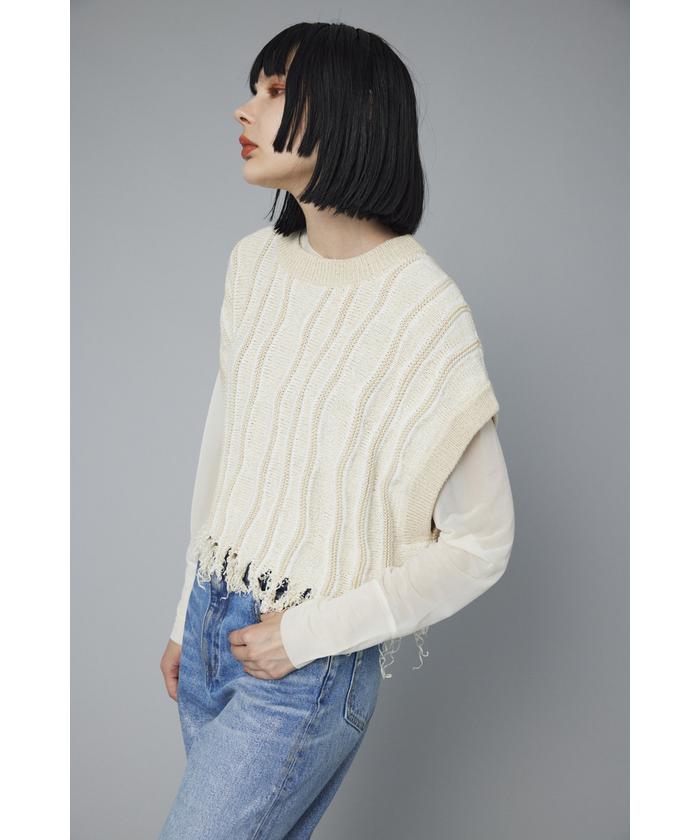 セール】Wave stitch knit tops(506653172) | ヘリンドットサイ