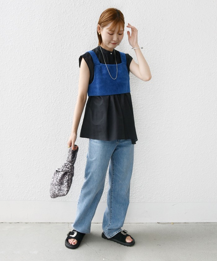 セール 40%OFF】〈手洗い可能〉モールヤーン ニット ビスチェ