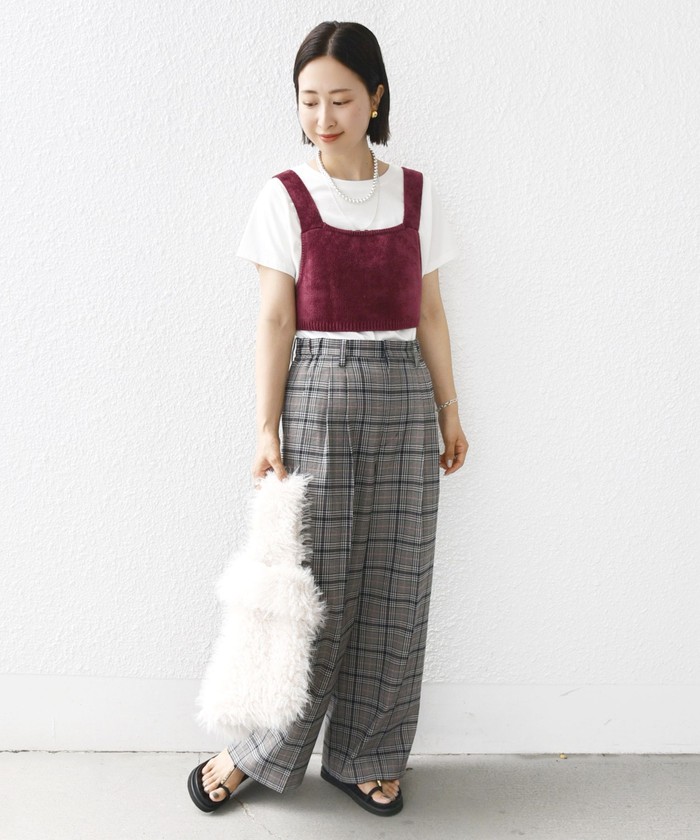 セール 40%OFF】〈手洗い可能〉モールヤーン ニット ビスチェ