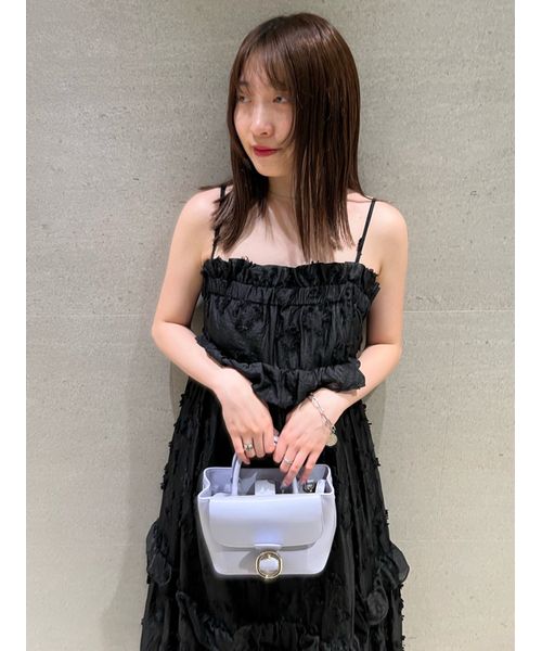 セール 50%OFF】カットジャガードボリュームキャミワンピース