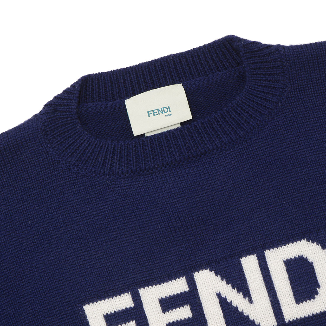 フェンディ FENDI 子供服 ニット セーター ネイビー ホワイト フェンディ FENDI 子供服 ニット セーター ネイビー ホワイト