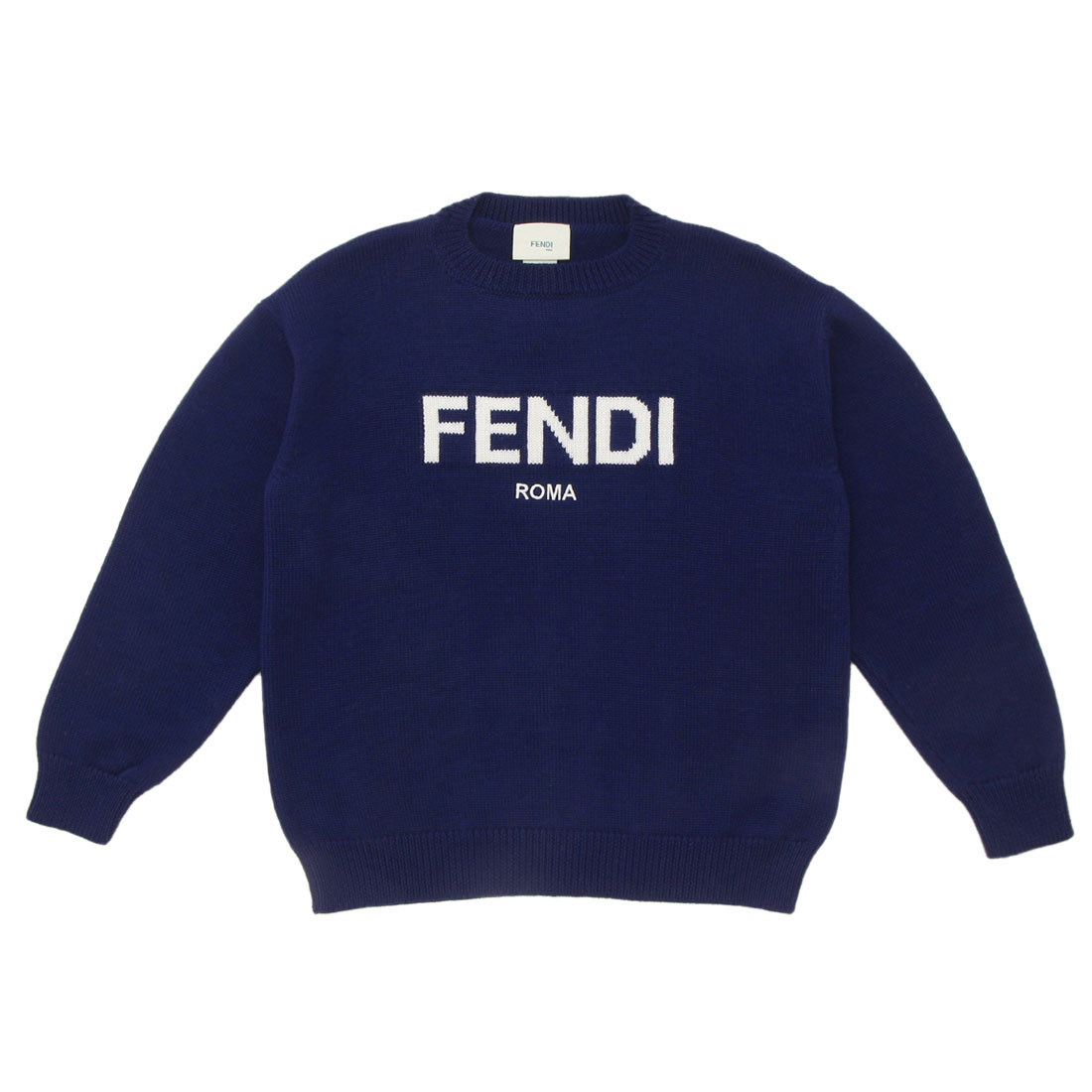 フェンディ FENDI 子供服 ニット セーター ネイビー ホワイト フェンディ FENDI 子供服 ニット セーター ネイビー ホワイト