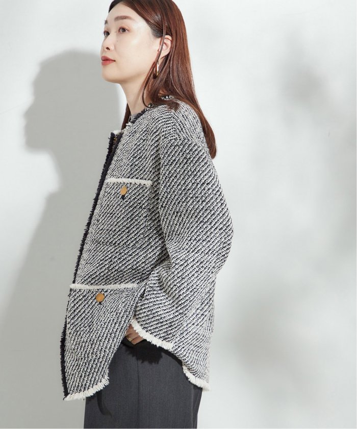 JOURNAL STANDARD L'ESSAGE｜GIOLICAツイードBIGジャケット