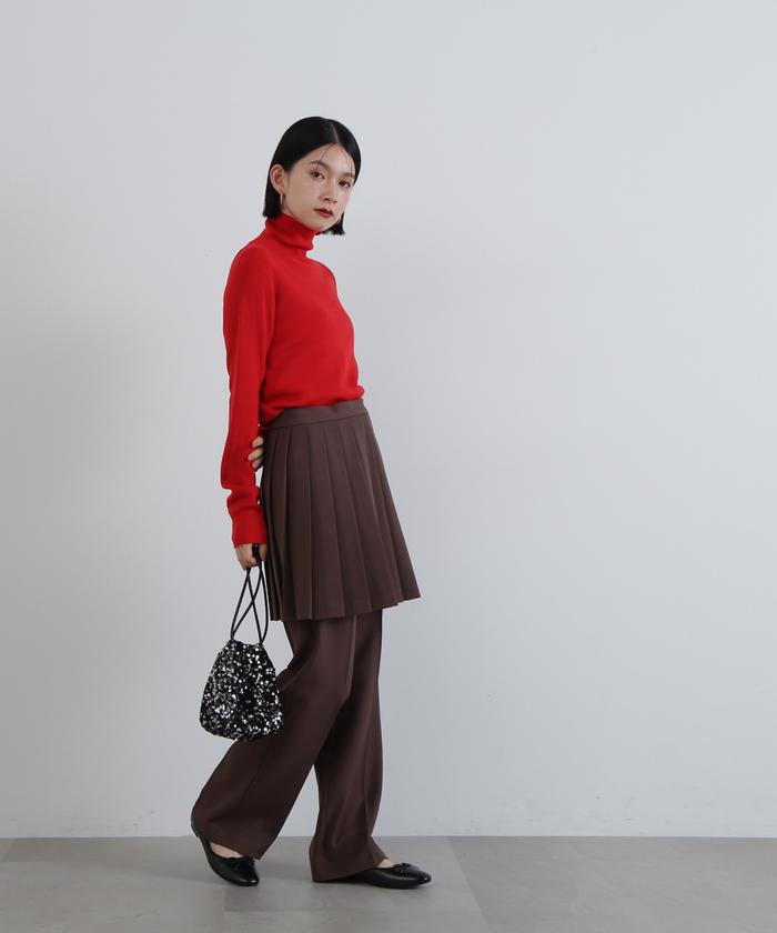 MAISON SPECIAL パンツ Pleated Skirt Layered Pants/プリーツ
