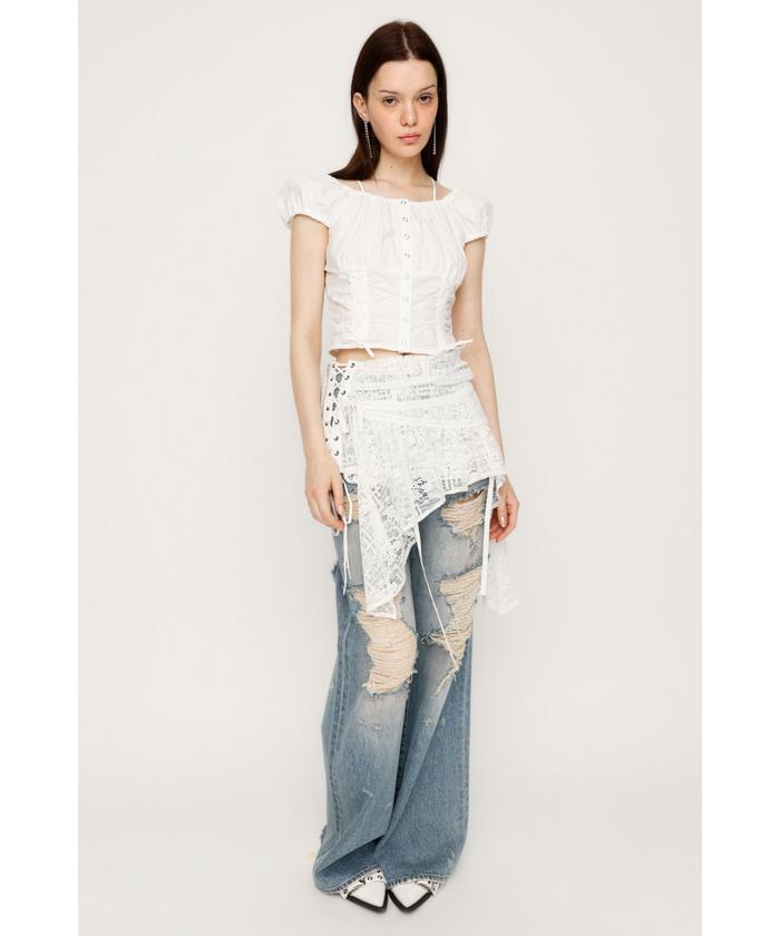 FRONT LACE UP BL フロント レース アップ ブラウス（シャツ