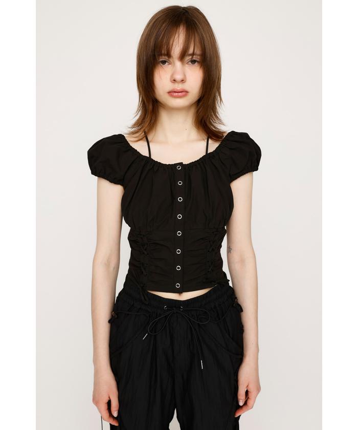 【完売商品】SLY FRONT LACE UP ブラウス FRONT LACE UP ブラウス(506661659) | スライ(SLY) - d fashion