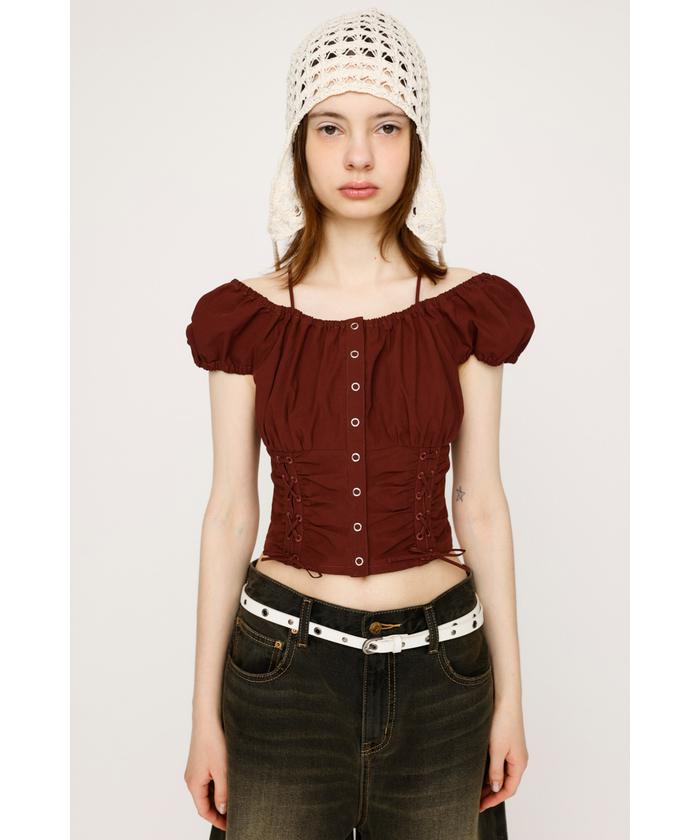 FRONT LACE UP ブラウス(506661659) | スライ(SLY) - d fashion