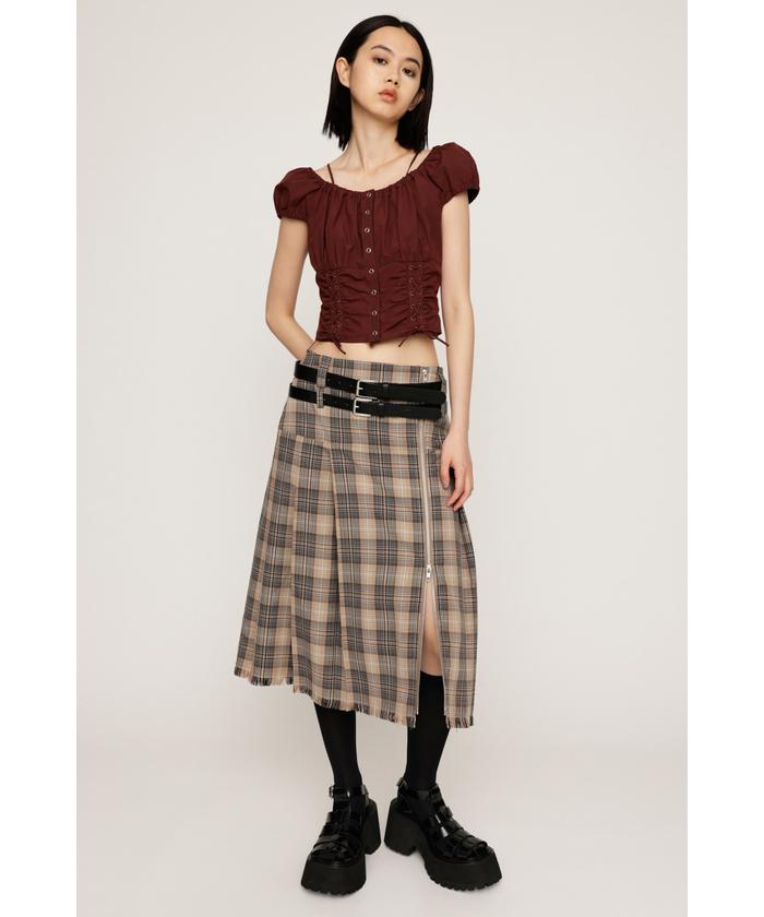 セール 20%OFF】SIDE ZIP PLEATS スカート(506661667) | スライ
