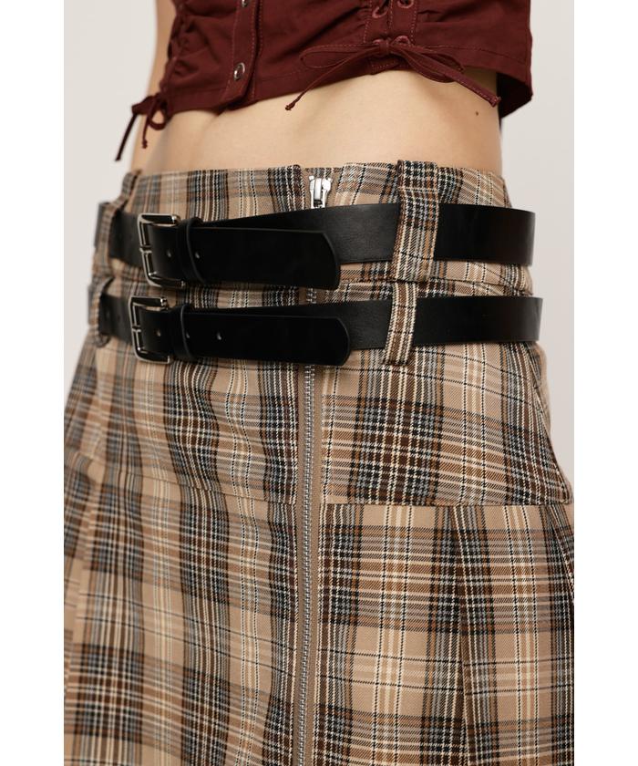 SLY SIDE ZIP PLEATS スカート SLY | SIDE ZIP PLEATS スカート (スカート(ミディアム) ) |SHEL