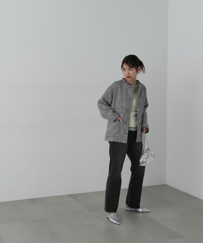 N. Natural Beauty Basic ゴールドボタンツイードブルゾン ゴールドボタンツイードブルゾン(506661834) | エヌナチュラル