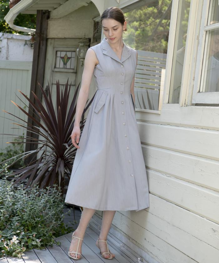 襟付きフレアワンピース(506667458) | AND COUTURE(AND COUTURE