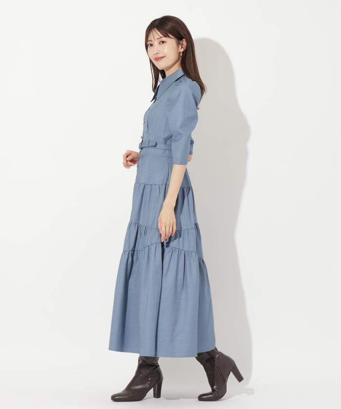 期間限定! DKNY ベルト シャツ ワンピース ダナキャランニューヨーク DKNY ☆$139 サテン素材ドルマン