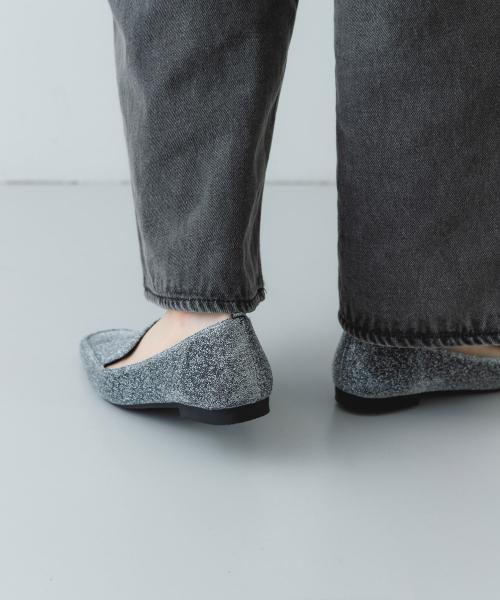 Massimo Dutti スクエアトウ ローファー 20%OFF：2025SS：スクエアトゥ 甲深ローファー（2009）ブラック