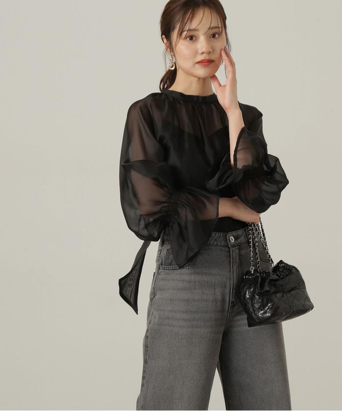 楽天市場】【SALE／30%OFF】2wayシアーボウタイブラウス24AW