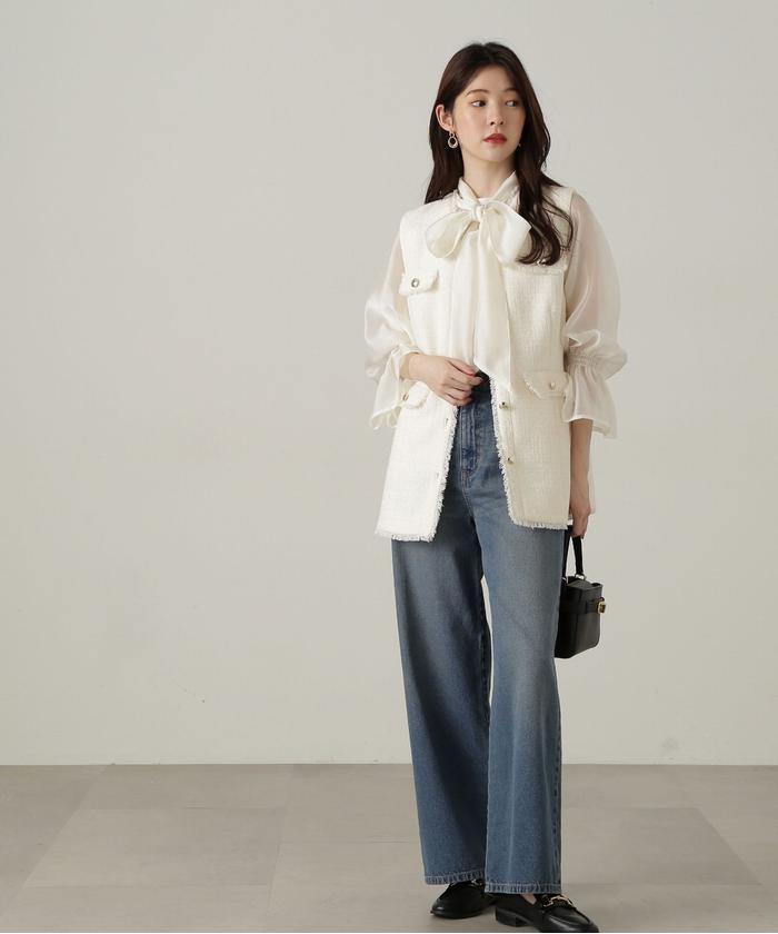 セール】2wayシアーボウタイブラウス24AW(506678131
