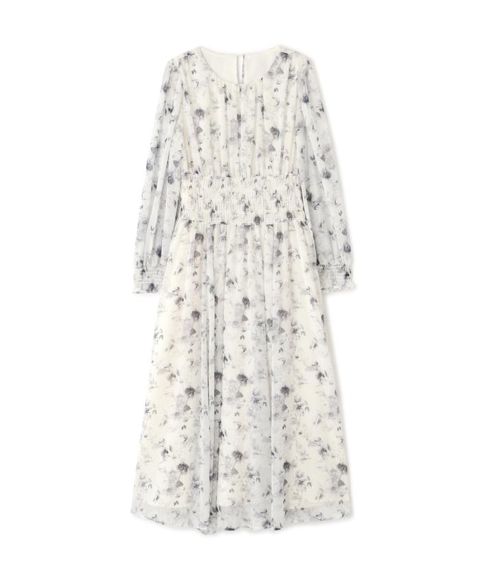 ★Hobbs London フローラルジャージー 上質ワンピ UK8即発★ タイト Hobbs London(ホッブスロンドン) ワンピース(レディース