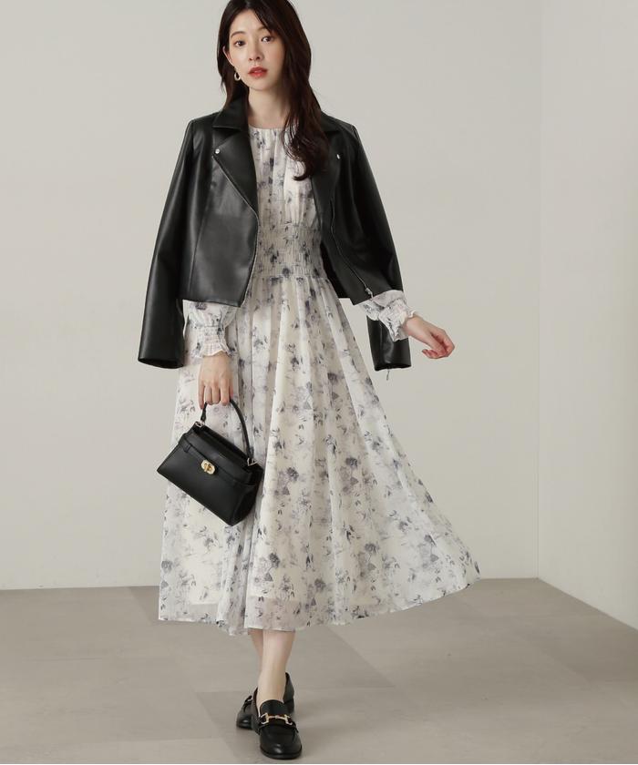 ★Hobbs London フローラルジャージー 上質ワンピ UK8即発★ ☆Hobbs London フローラルジャージー 上質ワンピ UK8即発