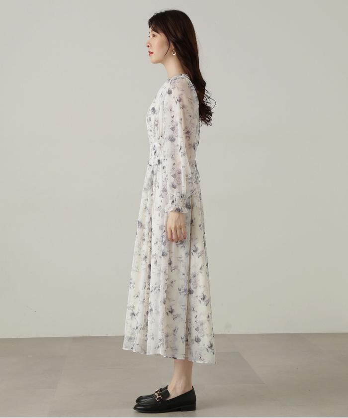 ★Hobbs London フローラルジャージー 上質ワンピ UK8即発★ タイト Hobbs London(ホッブスロンドン) ワンピース(レディース