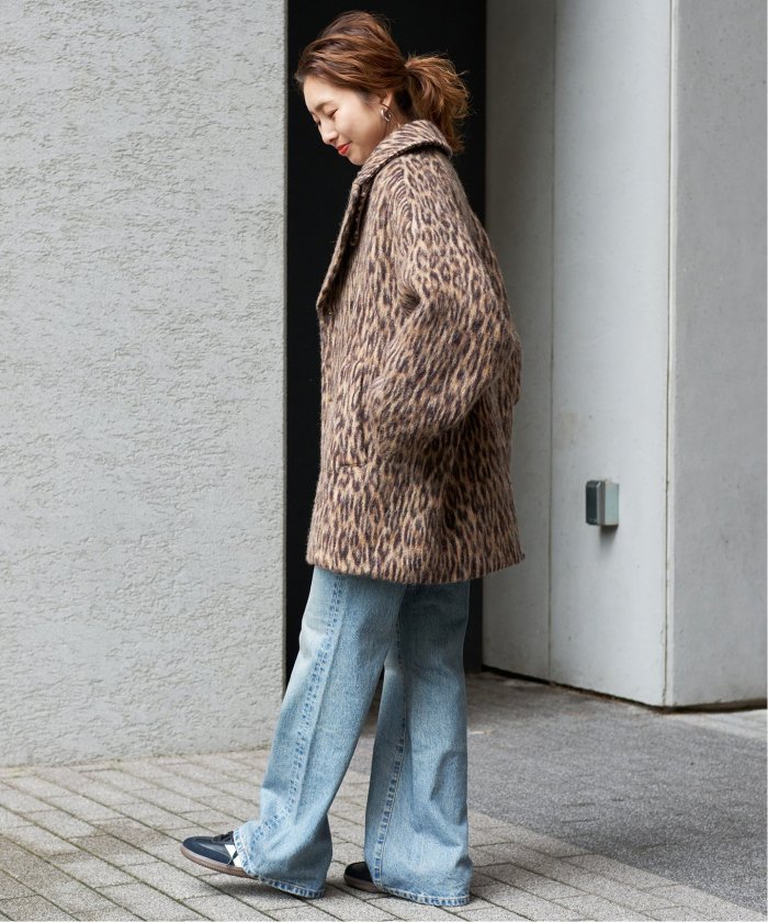 TICCA / ティッカ レオパードシャギーピーコート 0243410252 TICCA / ティッカ レオパードシャギーピーコート 0243410252