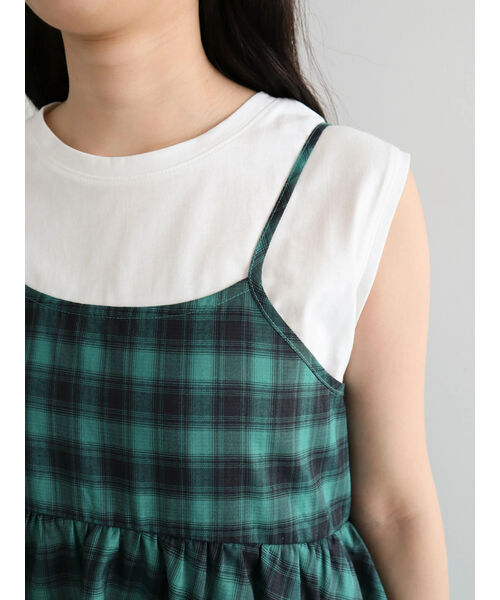 TED BAKER ☆ ワンピース Faatima クリアグリーン セール】グリーン パークス Green Parks チェックペプラムキャミ
