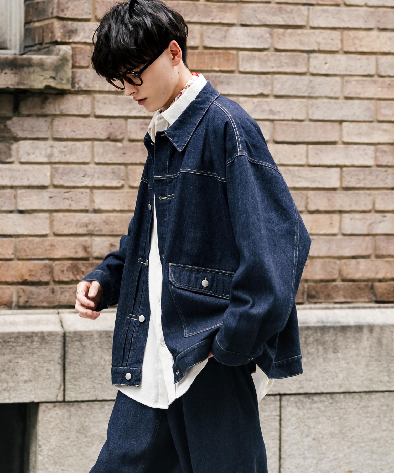 Rocky Monroe 【セットアップ】オーバーサイズジャケット&ワイドパンツ Rocky Monroe セットアップ 「セットアップ」オーバーサイズ