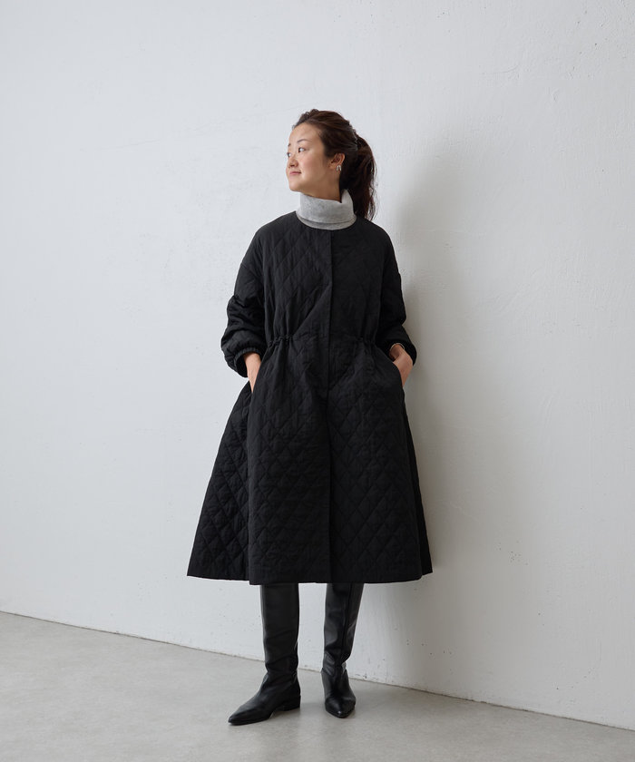 BEARDSLEY 黒　キルティングトップス 七分丈 BEARDSLEY 黒キルティングトップス 七分丈