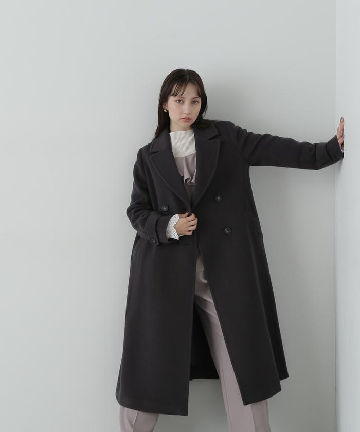セール】ビッグカラーダブルチェスターコート 24AW(506514591