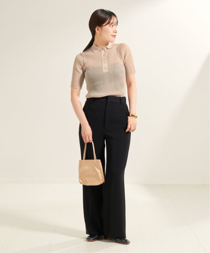 plage プラージュSHEER RIB POLO ニット
