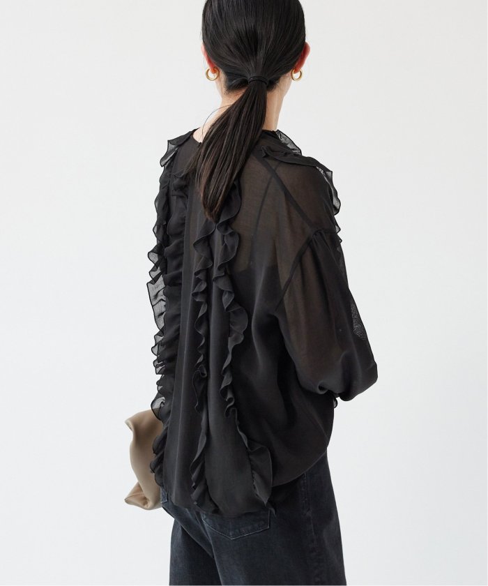 セール 30%OFF】シアーガーゼラッフルブラウス(506695088