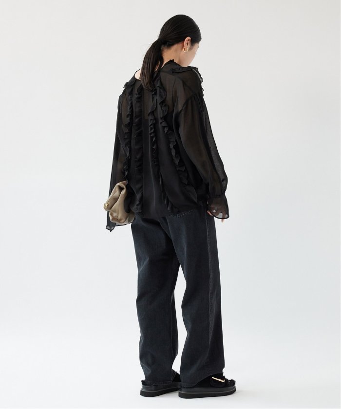 セール 30%OFF】シアーガーゼラッフルブラウス(506695088 セール 30%OFF】シアーガーゼラッフルブラウス(506695088
