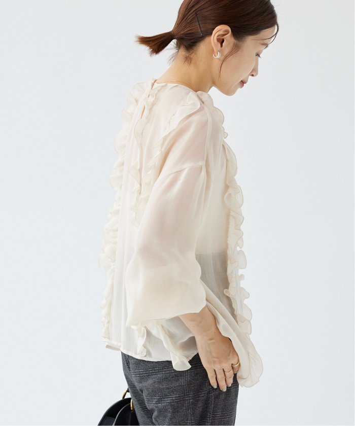 セール 30%OFF】シアーガーゼラッフルブラウス(506695088 セール 30%OFF】シアーガーゼラッフルブラウス(506695088