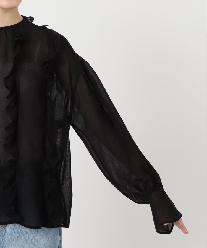 セール 30%OFF】シアーガーゼラッフルブラウス(506695088 セール 30%OFF】シアーガーゼラッフルブラウス(506695088