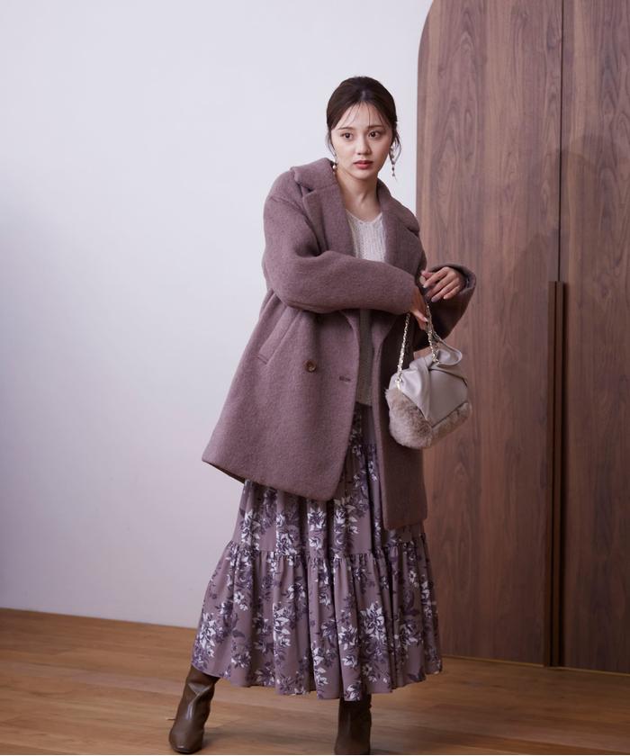 セール】ミドル丈シャギーコート 24AW(506590312 セール】ミドル丈シャギーコート 24AW(506590312
