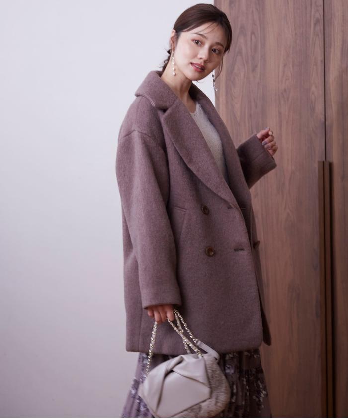 セール】ミドル丈シャギーコート 24AW(506590312 セール】ミドル丈シャギーコート 24AW(506590312