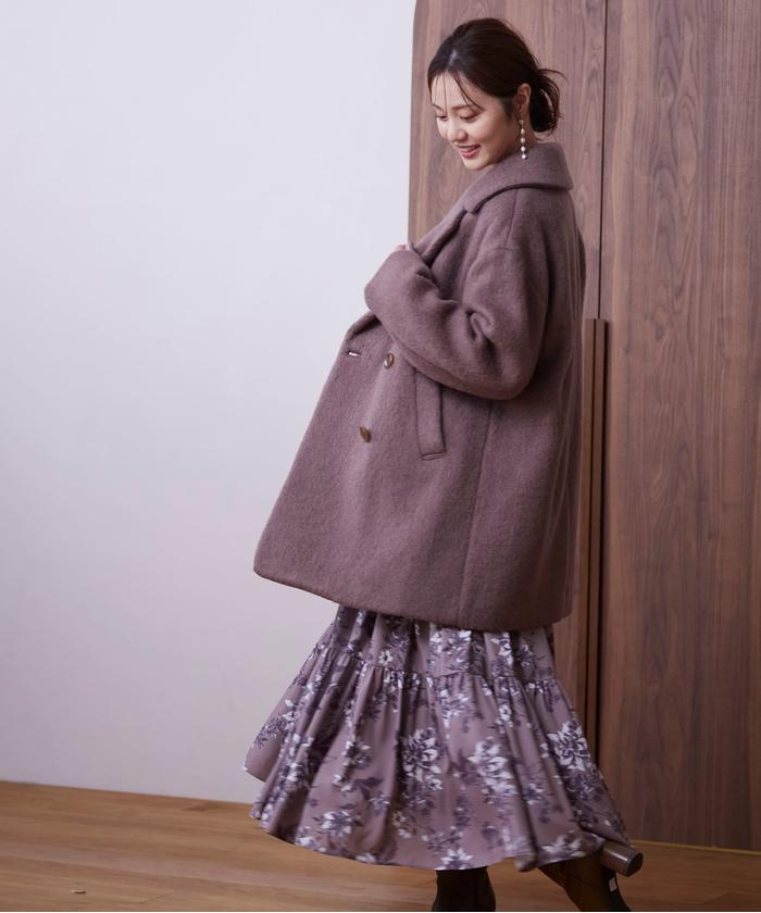 セール】ミドル丈シャギーコート 24AW(506590312 セール】ミドル丈シャギーコート 24AW(506590312