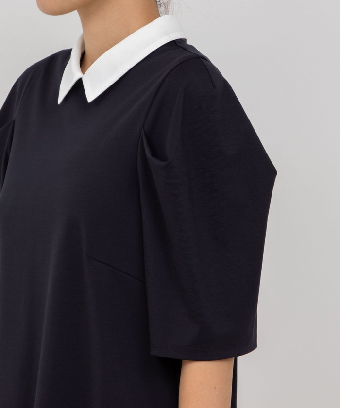 セール 45%OFF】衿付きペプラムプルオーバーカットソー